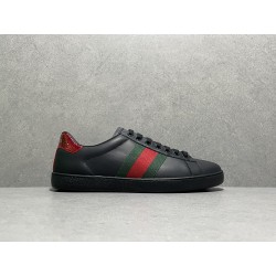 GT Gucci Ace Black Leather Sneaker