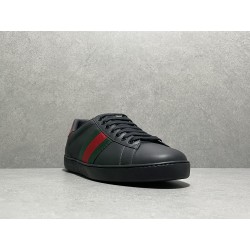 GT Gucci Ace Black Leather Sneaker