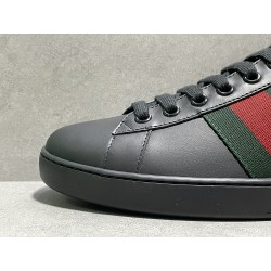 GT Gucci Ace Black Leather Sneaker