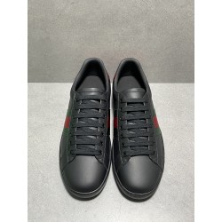 GT Gucci Ace Black Leather Sneaker