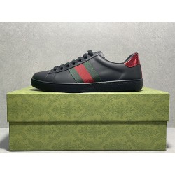 GT Gucci Ace Black Leather Sneaker