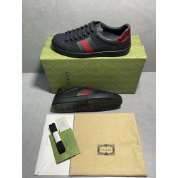 GT Gucci Ace Black Leather Sneaker