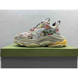 Gucci x Balenciaga The Hacker Project Triple-S Flora Print