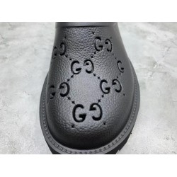 GT Gucci Elea GG Slip On Sandal Black