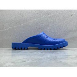 GT Gucci Elea GG Slip On Sandal Bright Blue