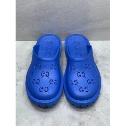 GT Gucci Elea GG Slip On Sandal Bright Blue