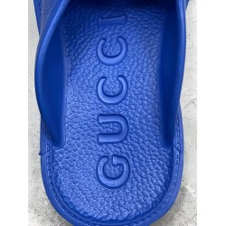 GT Gucci Elea GG Slip On Sandal Bright Blue