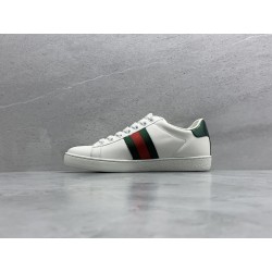 GT Gucci Ace White Leather Embroidered Bee