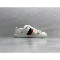 GT Gucci Ace White Leather Bees and Stars