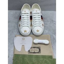 GT Gucci Ace White Leather Bees and Stars