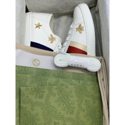 GT Gucci Ace White Leather Bees and Stars