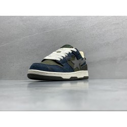 A Bathing Ape Bape SK8 Sta Army Green Dark Blue