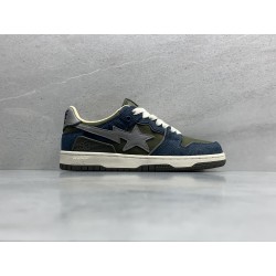 A Bathing Ape Bape SK8 Sta Army Green Dark Blue