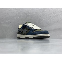 A Bathing Ape Bape SK8 Sta Army Green Dark Blue