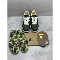 A Bathing Ape Bape SK8 Sta Army Green Dark Blue