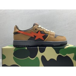 GT A Bathing Ape Bape SK8 Sta Brown Orange