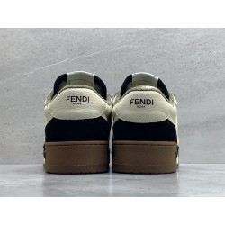 GT Fendi Match Black Suede Low Tops 7E1493AHH2F1FZB