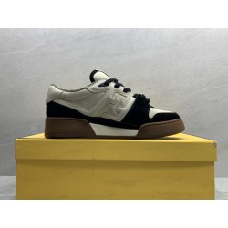 GT Fendi Match Black Suede Low Tops 7E1493AHH2F1FZB