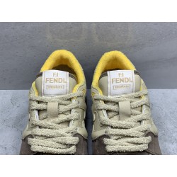 GT Fendi Match Beige Suede Low Tops 8E8252AHH2F1FHU