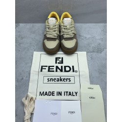 GT Fendi Match Beige Suede Low Tops 8E8252AHH2F1FHU