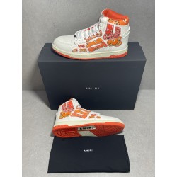 GT Amiri Skel High Top Orange Bandana