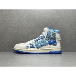 GT Amiri Skel High Top Blue Bandana