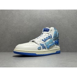 GT Amiri Skel High Top Blue Bandana