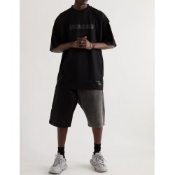 GT Balenciaga Destroyed Flatground Black Tee