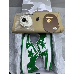 GT A Bathing Ape Bape Sta Sta Low Green White 001FWH701001_GRN_A