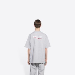 GT Balenciaga Coke Political Campaign Grey Tee 641675TKVJ11379