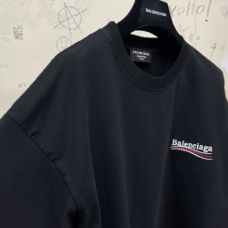 GT Balenciaga Coke Political Campaign Black Tee 641675TKVJ11070