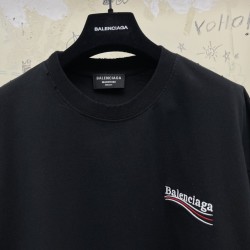 GT Balenciaga Coke Political Campaign Black Tee 641675TKVJ11070