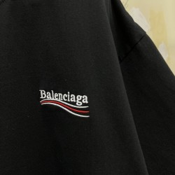 GT Balenciaga Coke Political Campaign Black Tee 641675TKVJ11070