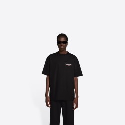 GT Balenciaga Coke Political Campaign Black Tee 641675TKVJ11070