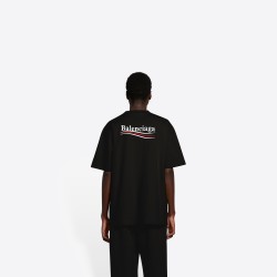 GT Balenciaga Coke Political Campaign Black Tee 641675TKVJ11070