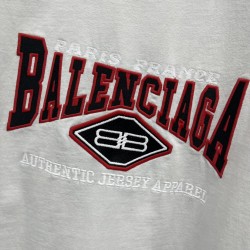 GT Balenciaga Jersey Logo Embroidered White Tee 38063312418158412