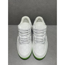 GT Gucci Basket Low White Green 698785 2SHG0 9089