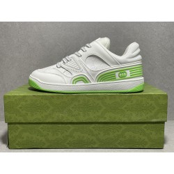 GT Gucci Basket Low White Green 698785 2SHG0 9089