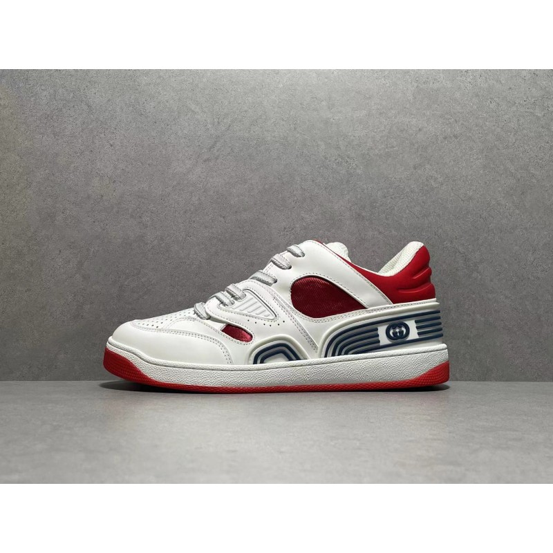 GT Gucci Basket Low White Red