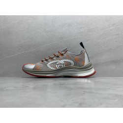 GT Gucci Run Grey Orange Fabric 680900 UF310 1270