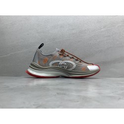 GT Gucci Run Grey Orange Fabric 680900 UF310 1270