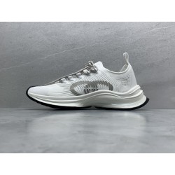 GT Gucci Run White Grey Fabric ‎680893 USM10 8475