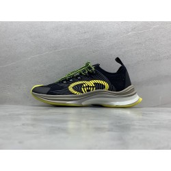 GT Gucci Run Black Yellow Beige Fabric 680938 USM10 8480