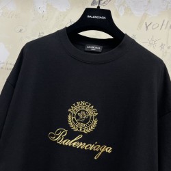 GT Balenciaga Cupid Embroidery Black Tee 694576TMVJ62930