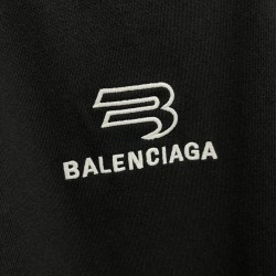 GT Balenciaga Boxy Sporty Logo Tee Black White  699182-TMVC4-1070