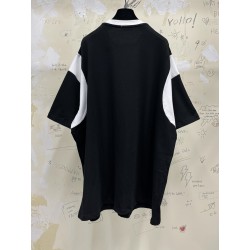 GT Balenciaga Boxy Sporty Logo Tee Black White  699182-TMVC4-1070