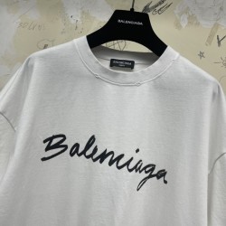 GT Balenciaga Script Logo Tee White 0400016926947