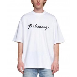 GT Balenciaga Script Logo Tee White 0400016926947