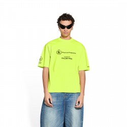 GT Balenciaga World Food Program WFP Neon Yellow and Black Tee