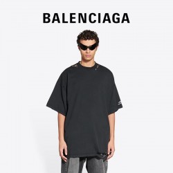 GT Balenciaga Layered Effect Distressed Tee 704056TMVA5